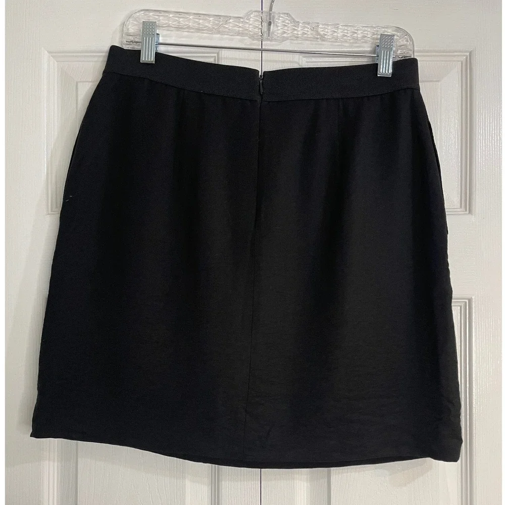 BCBGMAXAZRIA Black Tiered Ruffle A Line Mini Skirt‎ Women Size 8